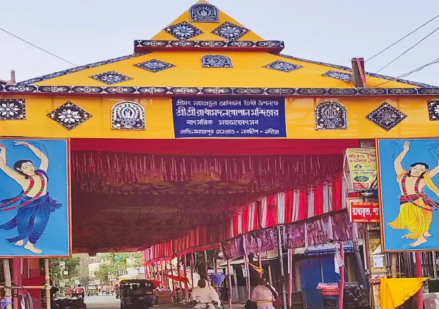 রাধা মদনগোপাল মন্দিরে আজ থেকে দোল মহামহোৎসব শুরু