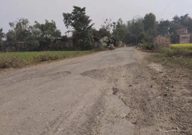 পাঞ্চালী মোড় থেকে রাজাটোলা পর্যন্ত পাঁচ কিমি রাস্তা বেহাল