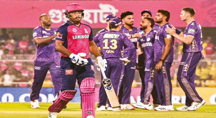 অনবদ্য ডি’কক, রাজস্থান বধ নাইটদের, নিয়ন্ত্রিত বোলিং বরুণ-হর্ষিতদের