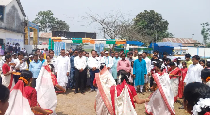 বড় মধুসূদন রূপেশ্বর রায় হাইস্কুল: শোভাযাত্রার মাধ্যমে শুরু রজতজয়ন্তী বর্ষের দু’দিনের অনুষ্ঠান