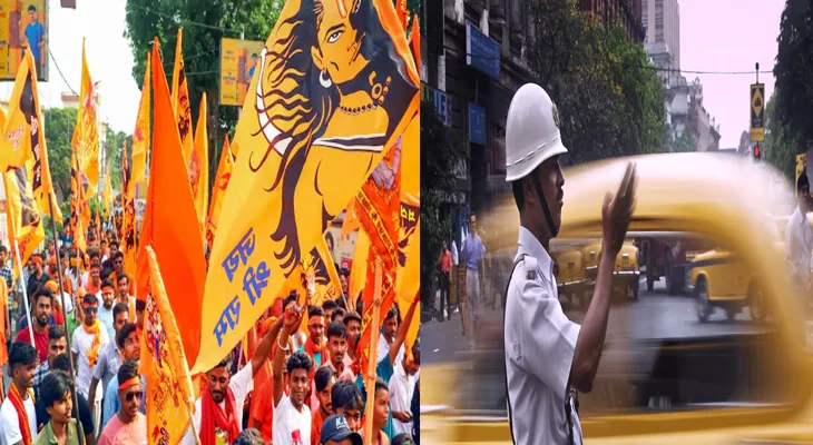 রামনবমী উপলক্ষ্যে শহরে একাধিক রুটে মিছিল ও শোভাযাত্রা, জানুন ট্রাফিকের হাল