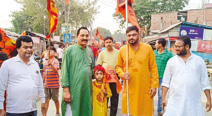 রামনবমীতে শোভাযাত্রায় অংশ নিয়ে সম্প্রীতির বার্তা রহিম বক্সির