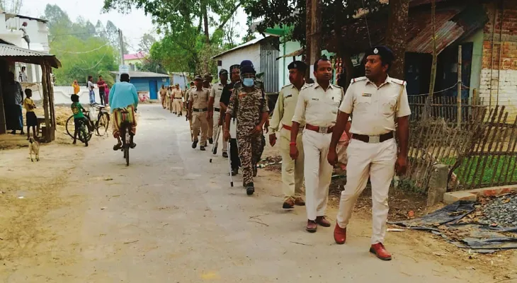 ভৌগোলিক কারণেই ‘টার্গেট’ হরিরামপুর, পুলিসের রুটমার্চ, ষড়যন্ত্রীদের মাথার খোঁজে তল্লাশি