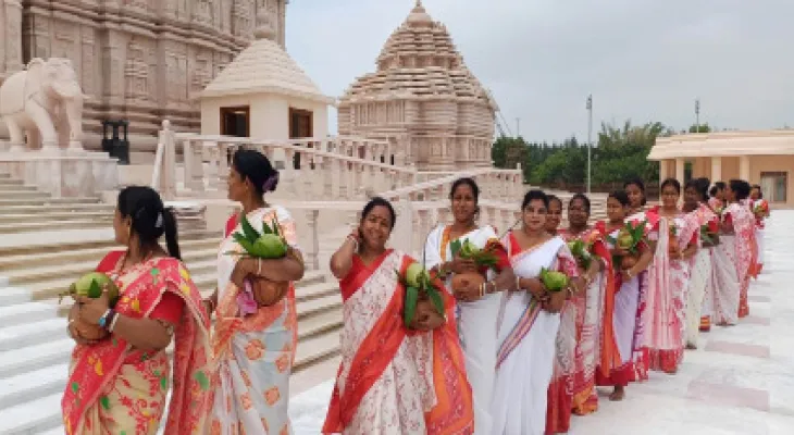 কলসযাত্রার মধ্যে দিয়ে শুরু জগন্নাথ মন্দির উদ্বোধনের মাঙ্গলিক আচার