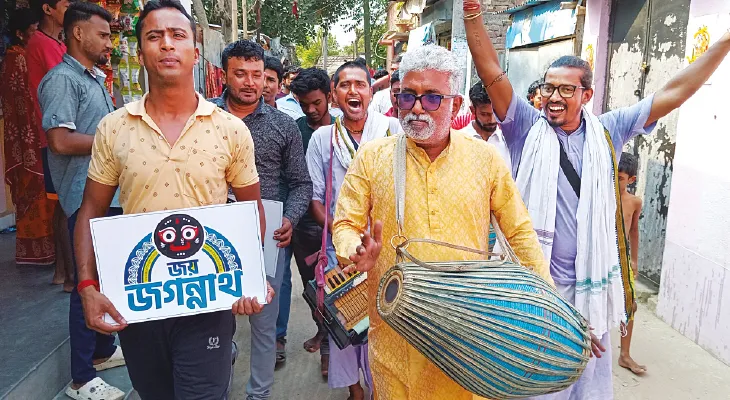 ইংলিশবাজার পুরসভার ২৩ নম্বর ওয়ার্ডে জগন্নাথ দেবের পুজো