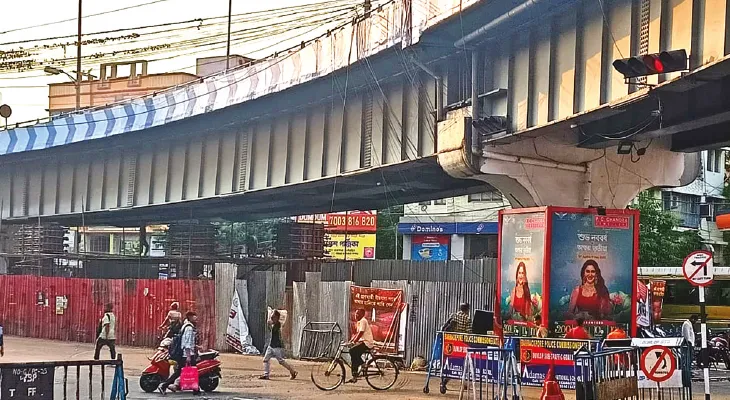 ২০১৮ সালে শুরু হয়েও শেষ হল না  ডানলপ ফ্লাইওভার সংস্কার, ভোগান্তি