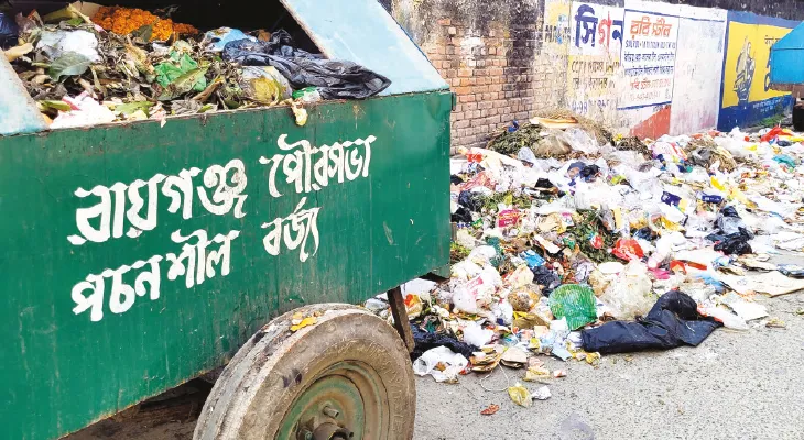 সাফাই কর্মীদের বিক্ষোভ, জঞ্জালময় শহর