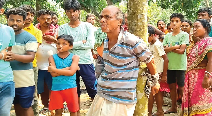 জমি বেআইনিভাবে  দখল করতে গিয়ে শান্তিপুরে আটক ১