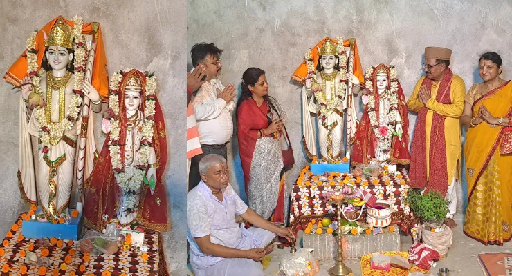 গয়েশ্বরী মন্দিরে তিনফুটের সীতার বিগ্রহ