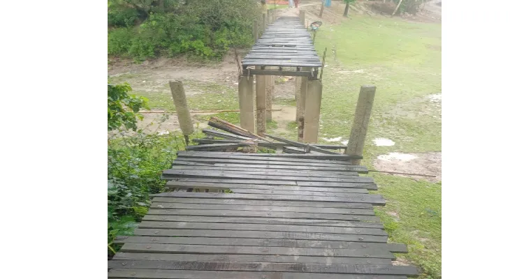 কাঠের সাঁকো ভেঙে জখম পড়ুয়া, ভর্তি হাসপাতালে, সুকদেবপুর খাঁড়ির উপর সেতু তৈরির দাবি
