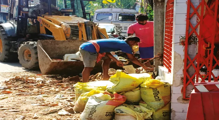 অগ্নিকাণ্ড আটকাতে শ্যামবাজারের বিভিন্ন রাস্তায় পুর-অভিযান