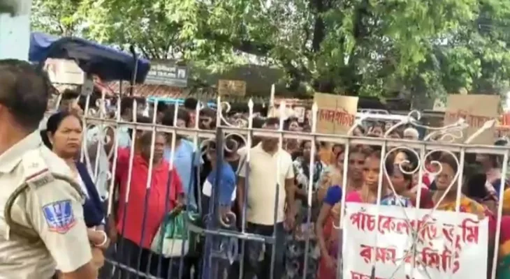 সরকারি জমি দখলের চেষ্টা পাঁচকেলগুড়িতে