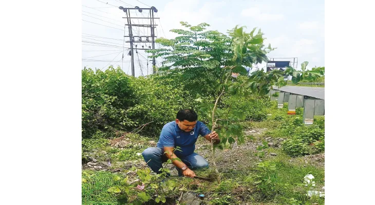 গাছের পরিচর্যায় প্রয়াত মাকে খুঁজে পান উত্তম, বৃক্ষ বাঁচিয়ে রাখার চেষ্টা সারাবছরই