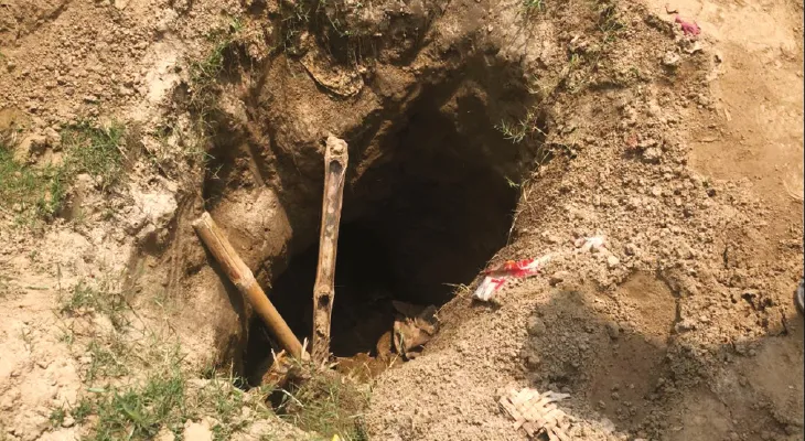 নবদ্বীপ শ্মশানে সমাধিস্থল খুঁড়ে গায়েব দু’টি দেহ, চাঞ্চল্য, চালু পুলিস পিকেটিং