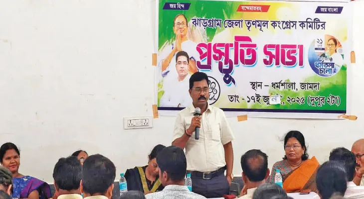 ২১ জুলাইয়ের সমাবেশ ঘিরে তৃণমূলের  প্রস্তুতি তুঙ্গে, শুরু হল দেওয়াল লিখন
