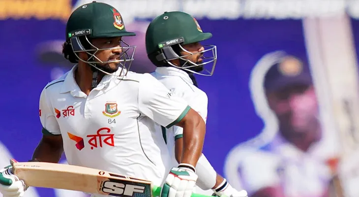 শ্রীলঙ্কার বিরুদ্ধে ভালো জায়গায় বাংলাদেশ