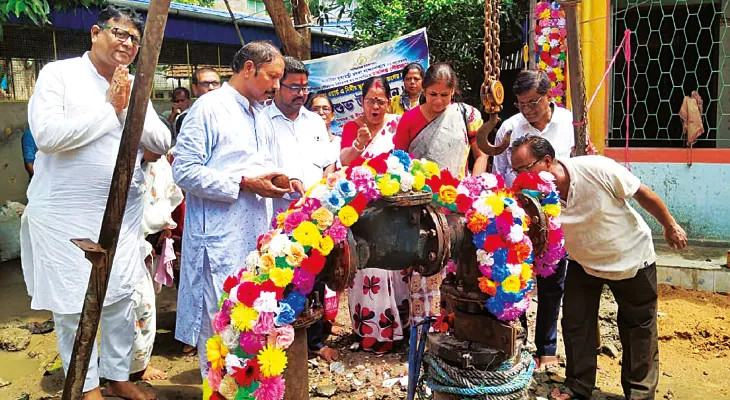 তমলুক শহরে পাম্পহাউস চালু জল পেলেন ৩টি ওয়ার্ডের বাসিন্দারা