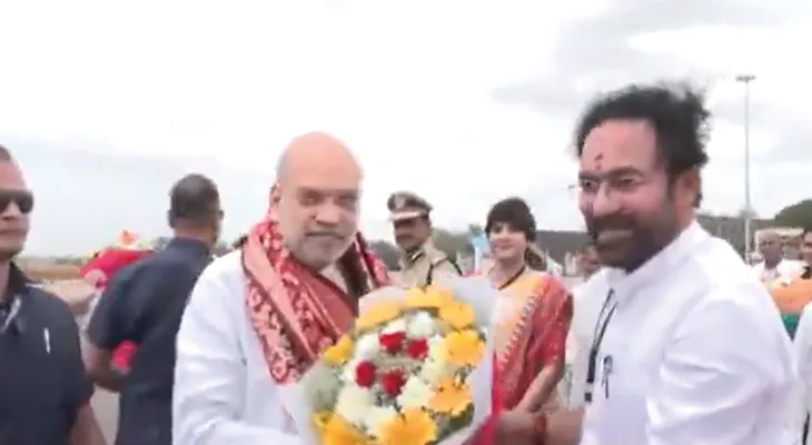 হায়দরাবাদে পৌঁছলেন কেন্দ্রীয় স্বরাষ্ট্রমন্ত্রী অমিত শাহ