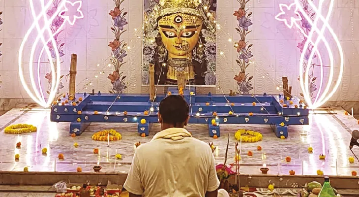 রথযাত্রায় কাঠামো পুজোর মধ্যে দিয়ে জগদ্ধাত্রী আবাহনের সূচনা, উৎসবের আমেজে কৃষ্ণনগর