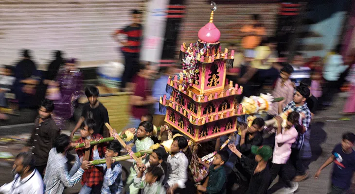 শোলা অমিল, থার্মোকলে মহরমের তাজিয়া