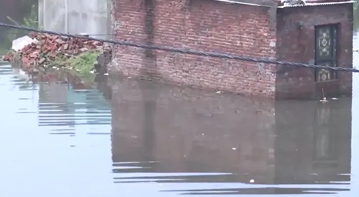 ভারী বৃষ্টির জেরে উত্তরপ্রদেশের মোরাদাবাদে জলমগ্ন একাধিক এলাকা