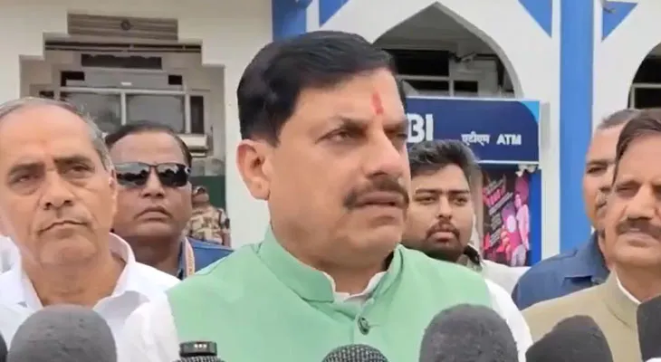 রাজস্থানের যোধপুরে একটি সভায় বক্তব্য রাখছেন মধ্যপ্রদেশের মুখ্যমন্ত্রী মোহন যাদব