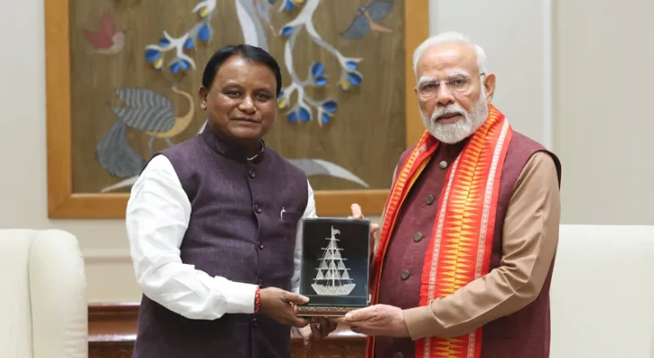 প্রধানমন্ত্রী নরেন্দ্র মোদীর সঙ্গে সাক্ষাতে ওড়িশার মুখ্যমন্ত্রী মোহনচরণ মাঝি