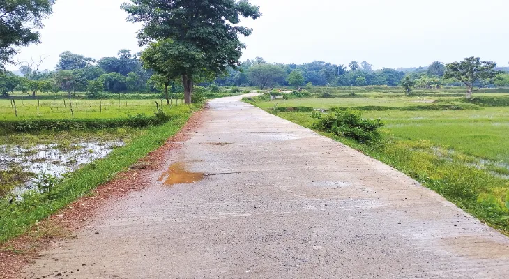 সাত দশক পর ঢালাই রাস্তা পেয়ে আনন্দিত বারঘুটু গ্রাম