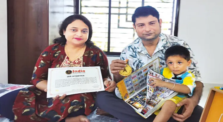 ইন্ডিয়া বুক অফ রেকর্ডসে শ্যামপুরের ২ বছরের শিশু