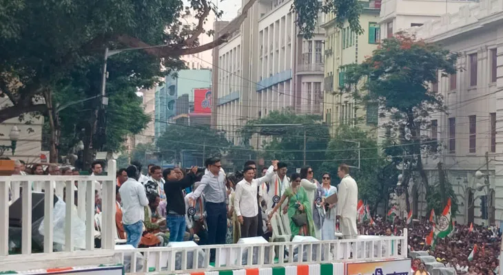 তৃণমূলের শহিদ দিবস: সভাস্থলে অভিষেক বন্দ্যোপাধ্যায়