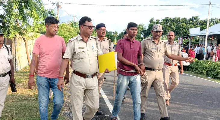 নলিকাটা দেহ উদ্ধার: অভিযুক্তদের নিয়ে ঘটনার পুনঃনির্মাণ