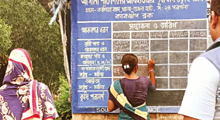 মেলে দুর্যোগের পূর্বাভাস, কৃষক-মৎস্যজীবীদের জন্য পরামর্শ, মোবাইল নয়, আবহাওয়া কেন্দ্র বাড়ির দেওয়ালই