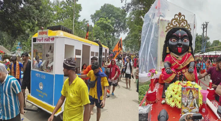 মডেল ট্রামে চেপে তারকেশ্বরে মহাদেব, জমজমাট শ্রাবণী মেলা, পুলিসের ভূমিকায় ক্ষুব্ধ স্থানীয়রা