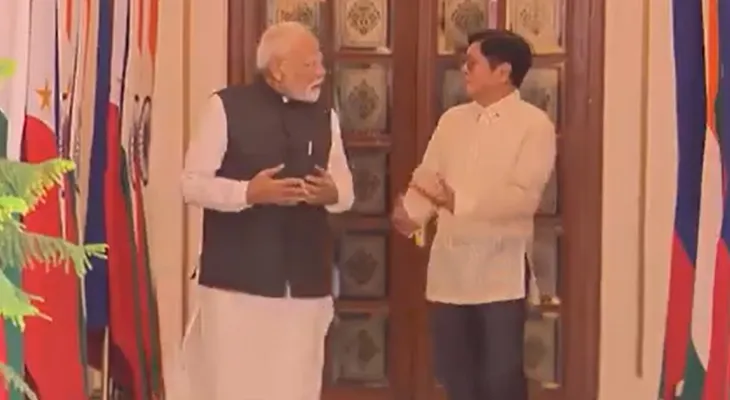 দিল্লিতে হায়দরাবাদ হাউসে ফিলিপিন্সের প্রেসিডেন্ট ফার্দিনান্দ আর মার্কোস জুনিয়রের সঙ্গে কথা বললেন প্রধানমন্ত্রী নরেন্দ্র মোদি