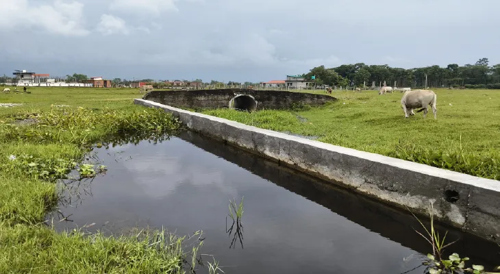 খেমচি নদীর পাড় দখল করে প্লটিং, জানেই না ভূমিদপ্তর
