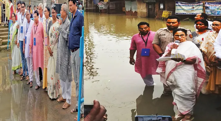 ঘাটালে মমতাকে দেখার জন্য তৃণমূল নেতা-কর্মী, সমর্থকদের ব্যাপক ভিড়