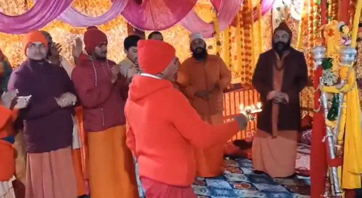 অমরনাথ যাত্রা: জম্মু ও কাশ্মীরের পঞ্চতরণী ক্যাম্পে সন্ধ্যা আরতির অনুষ্ঠান