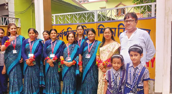 মেলবন্ধনের লক্ষ্যে মঙ্গলবাড়ি বর্ণপরিচয় শিশু শিক্ষা নিকেতনে রাখি বন্ধন উৎসব