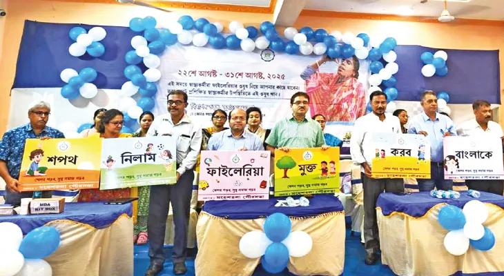 মহেশতলায় শুরু হল ফাইলেরিয়ার ওষুধ খাওয়ানোর সরকারি কর্মসূচি