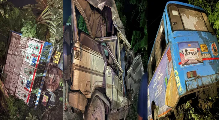 দক্ষিণ দিনাজপুরে বাসের সঙ্গে দুটি গাড়ির সংঘর্ষ, ভয়াবহ দুর্ঘটনায় মৃত কমপক্ষে ৩