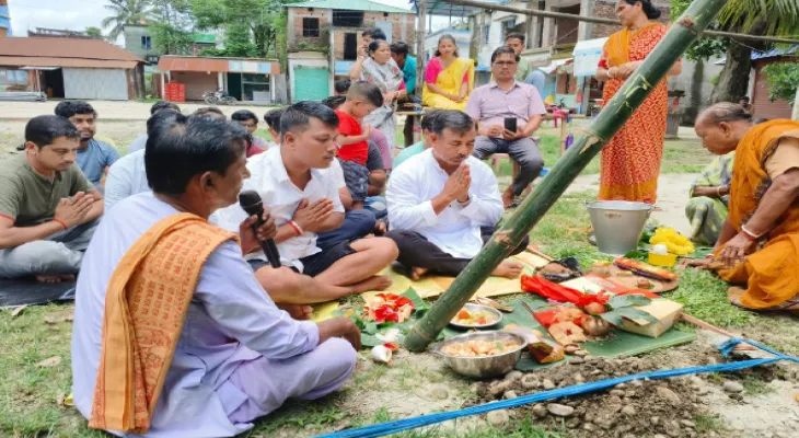 চোপড়ার কাঁচাকালীতে পুজোমণ্ডপে এবার ফুটে উঠবে এক টুকরো রাজস্থান
