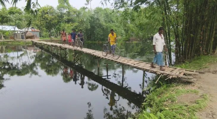 বৈদ্যডাঙির সাঁকো ভরসা কয়েক হাজার মানুষের, কংক্রিটের ব্রিজের জোরালো দাবি