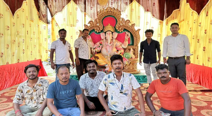 শীতলকুচি মার্কেট কমপ্লেক্সে তিনদিনের গণেশপুজো শুরু