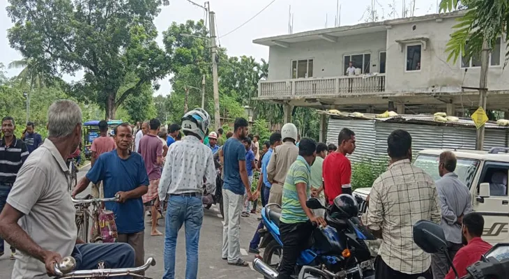 ছেলের বাইক থেকে পড়ে মৃত্যু মায়ের