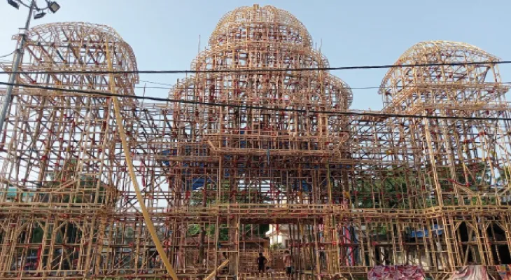 নিউটাউন ক্লাবের থিম রামেশ্বরমের শিবমন্দির, জয়হিন্দ ক্লাবের মণ্ডপ সাজছে মায়াপুরের ইসকনের আদলে