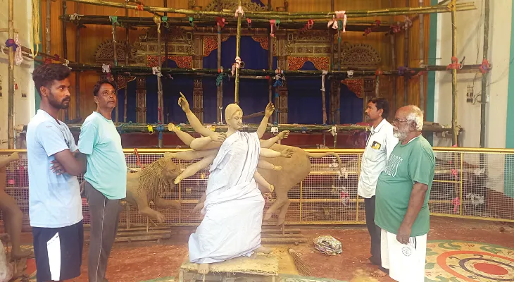 পুরুলিয়ার সরবাগান সর্বজনীনের পুজোর থিম ‘অপারেশন সিন্দুর’