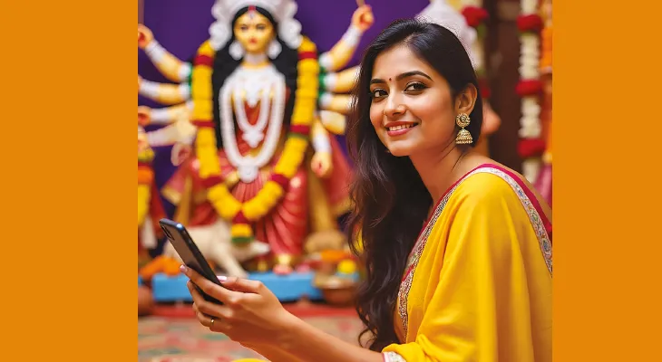 মা আসছেন মোবাইল রিলে