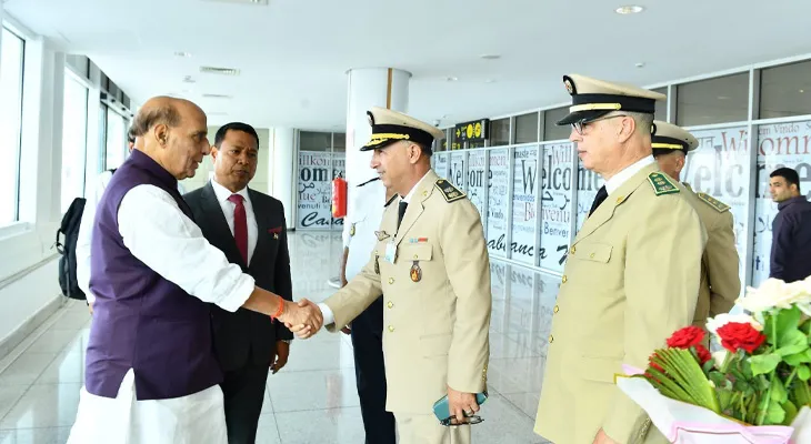 ২ দিনের সফরে মরক্কো পৌঁছলেন প্রতিরক্ষামন্ত্রী রাজনাথ সিং