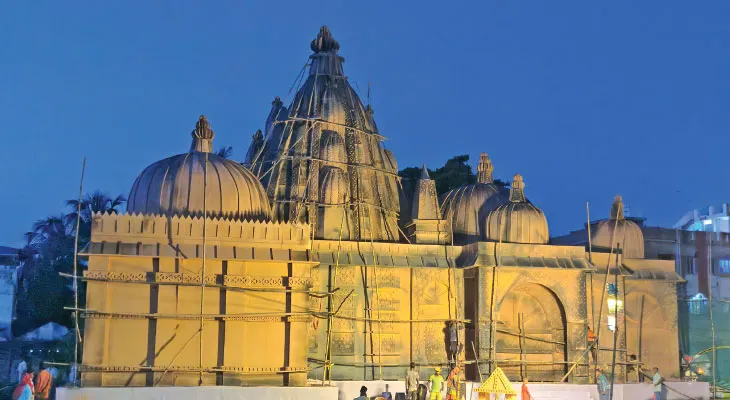 পুরাতন কান্দি বাসস্ট্যান্ড পুজোর থিম গুজরাতের হাটকেশ্বর মহাদেব মন্দির