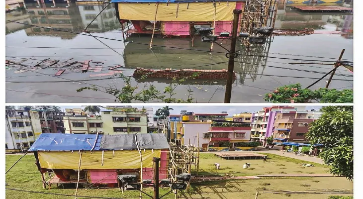৫ ঘণ্টায় ৩৪০ মিমির রেকর্ড বৃষ্টি সত্ত্বেও গড়িয়া, কামডহরির বিস্তীর্ণ অঞ্চল থেকে জল নামল দ্রুত